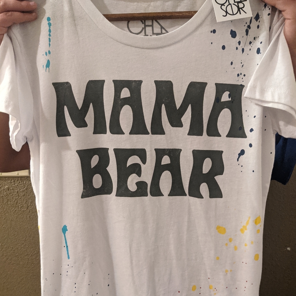 CHASER Mama Bear Splatter Paint Tee
